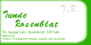 tunde rosenblat business card